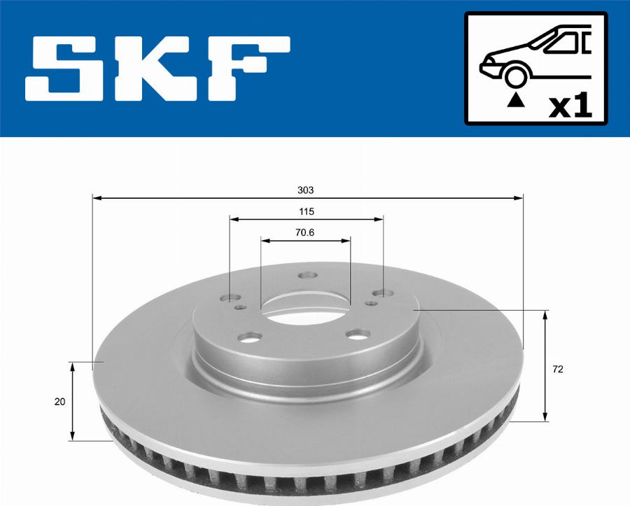 SKF VKBD 80129 V1 - Bremžu diski www.autospares.lv