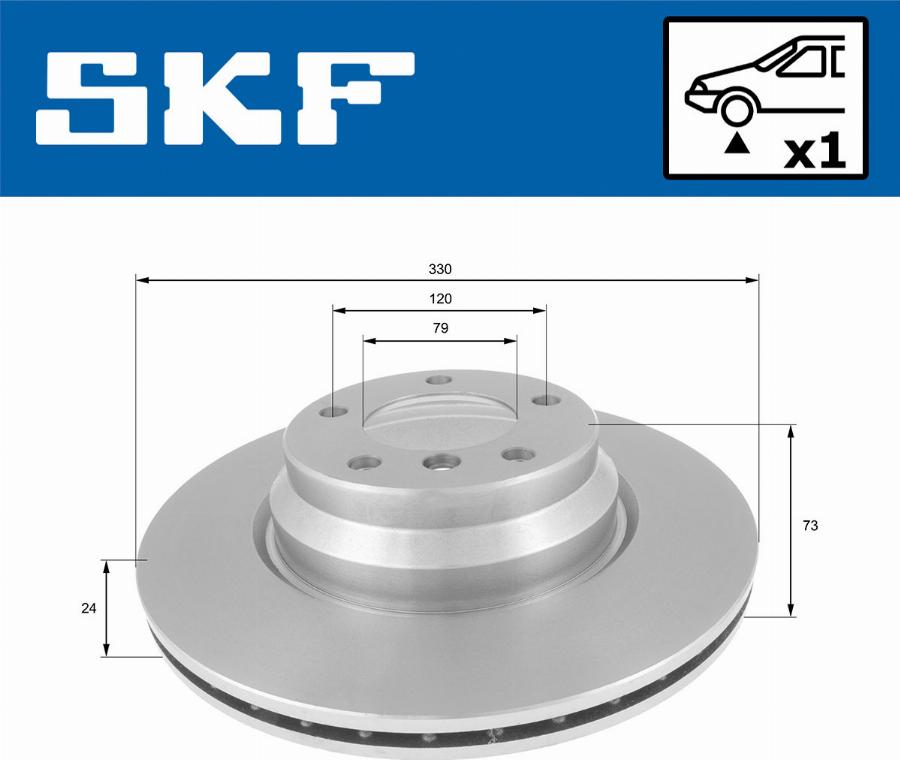 SKF VKBD 80124 V1 - Bremžu diski www.autospares.lv