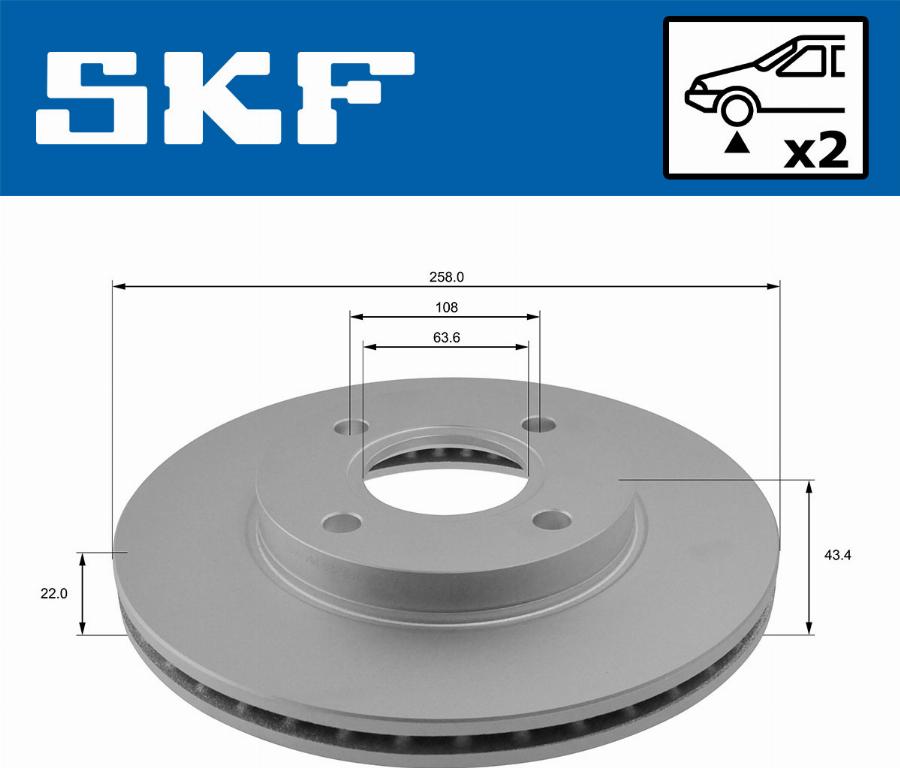 SKF VKBD 80125 V2 - Bremžu diski www.autospares.lv