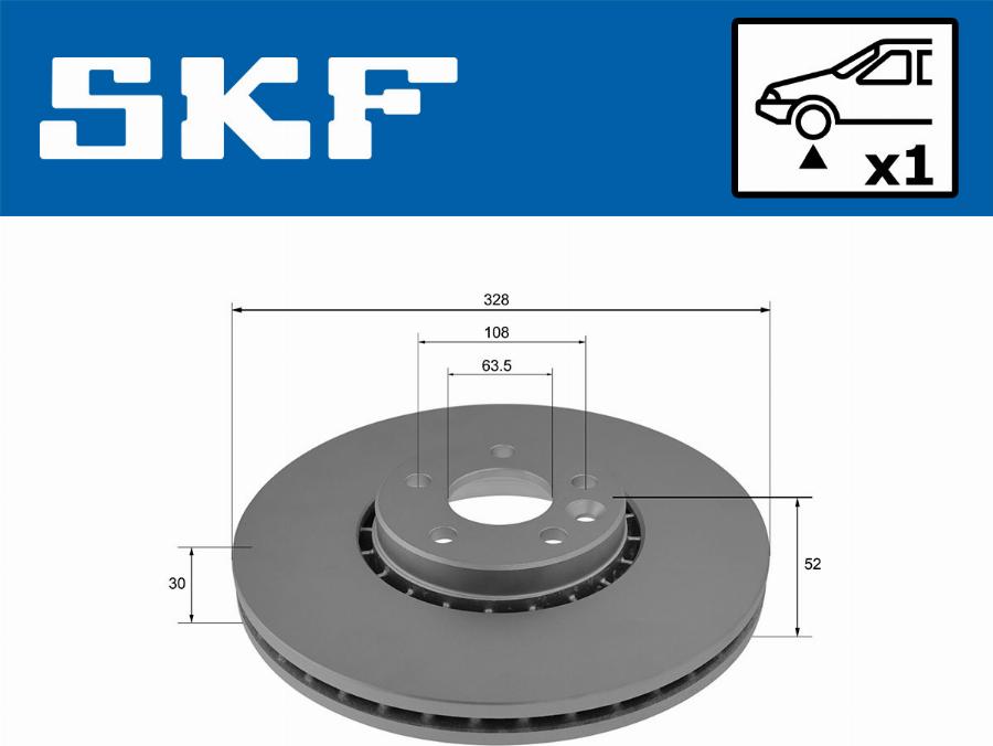 SKF VKBD 80128 V1 - Bremžu diski www.autospares.lv