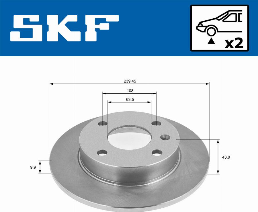 SKF VKBD 80845 S2 - Bremžu diski www.autospares.lv