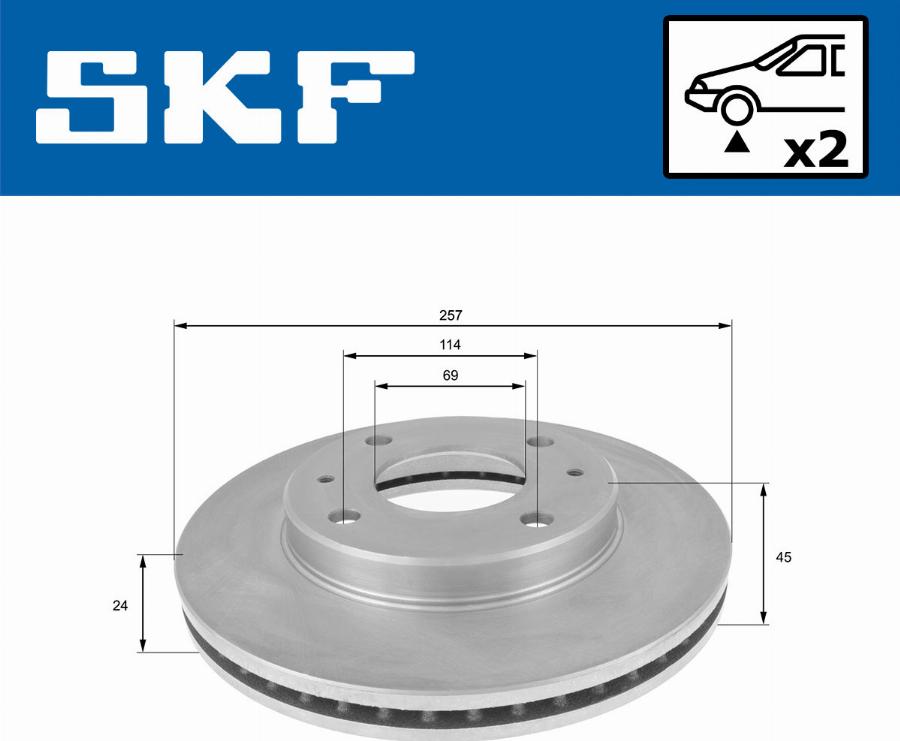 SKF VKBD 80867 V2 - Bremžu diski www.autospares.lv