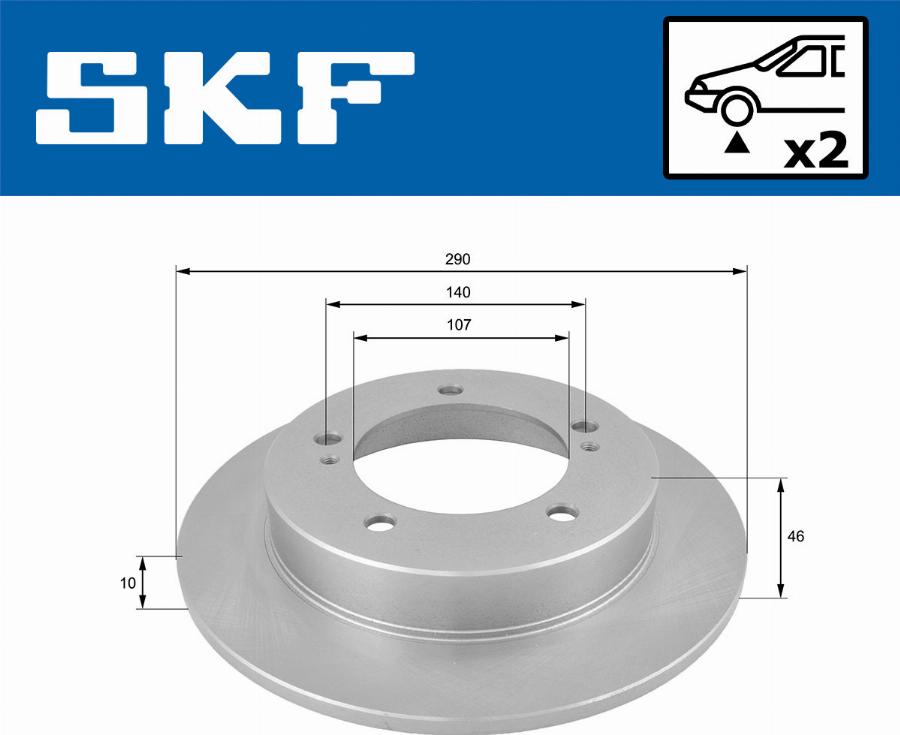 SKF VKBD 80399 S2 - Bremžu diski www.autospares.lv