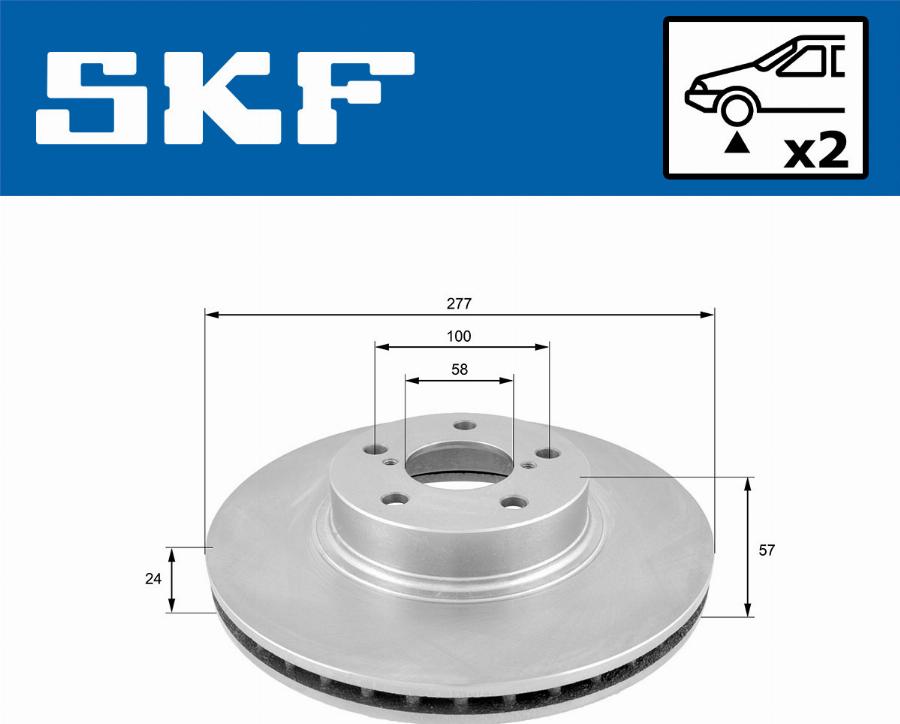 SKF VKBD 80341 V2 - Bremžu diski www.autospares.lv