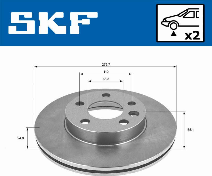 SKF VKBD 80358 V2 - Bremžu diski www.autospares.lv