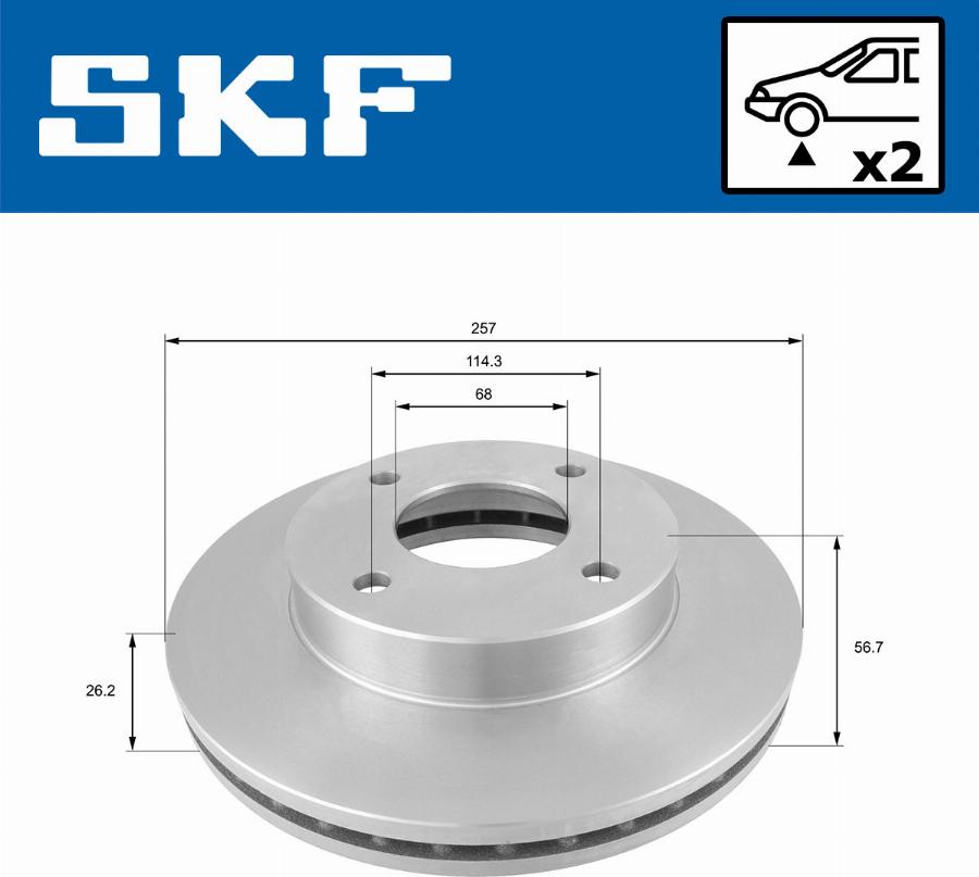 SKF VKBD 80300 V2 - Bremžu diski www.autospares.lv