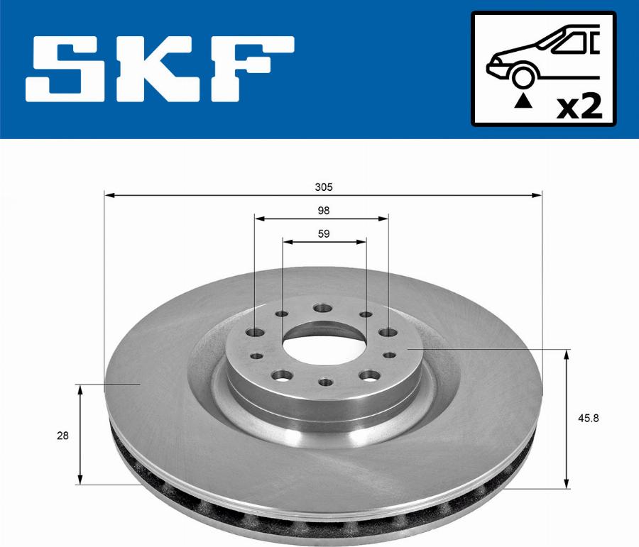 SKF VKBD 80317 V2 - Bremžu diski www.autospares.lv