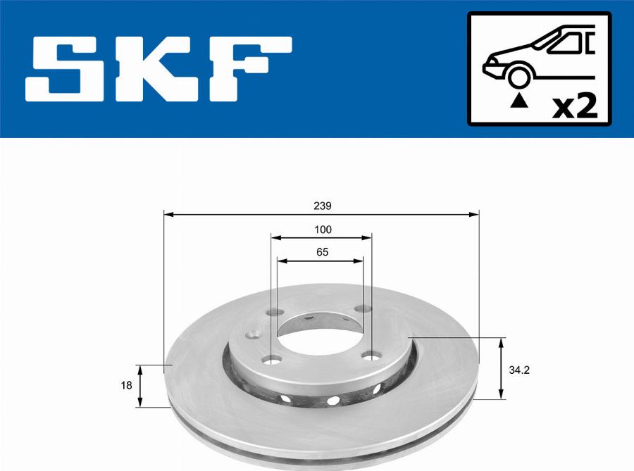 SKF VKBD 80331 V2 - Bremžu diski www.autospares.lv