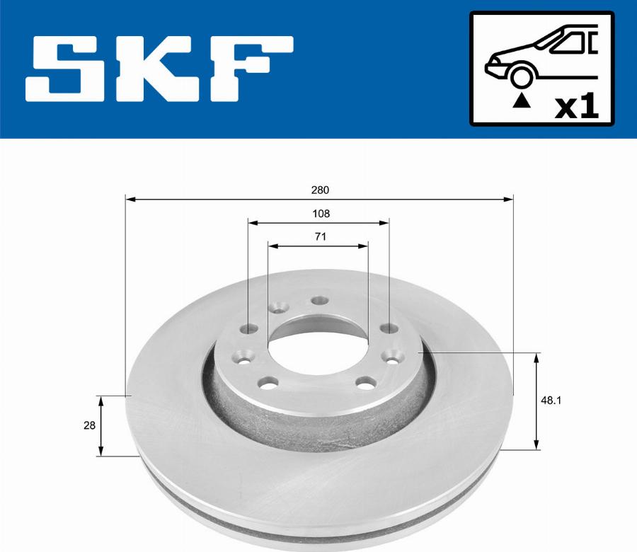 SKF VKBD 80245 V1 - Bremžu diski www.autospares.lv