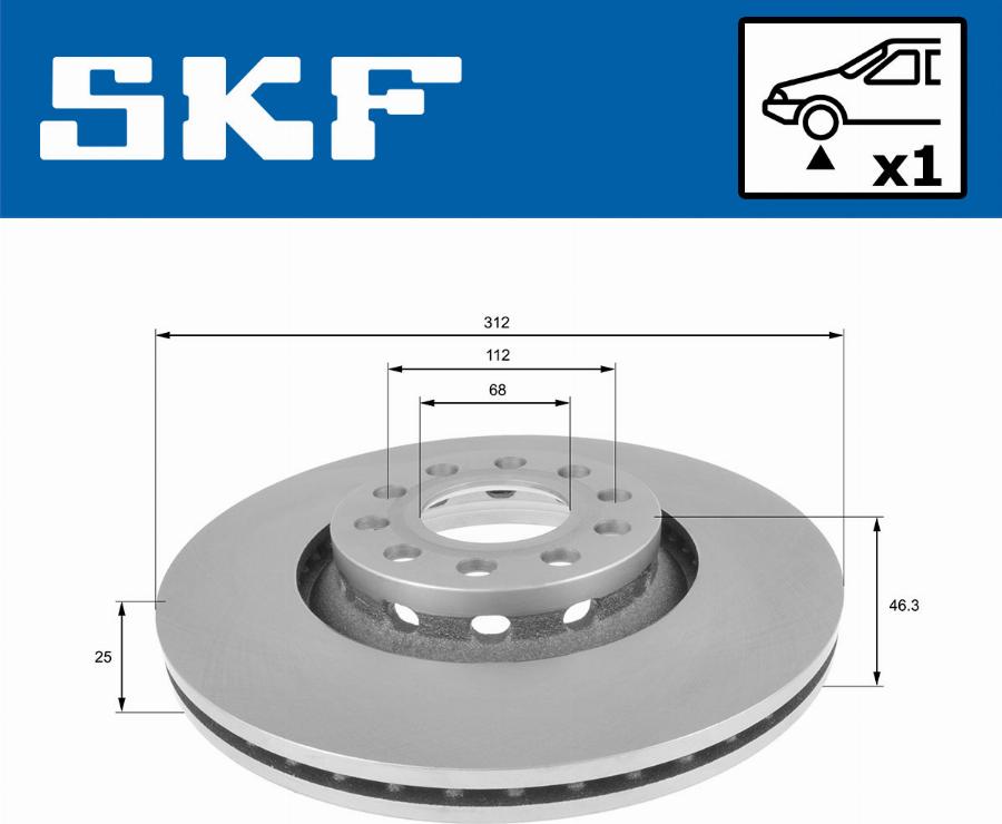 SKF VKBD 80242 V1 - Bremžu diski www.autospares.lv