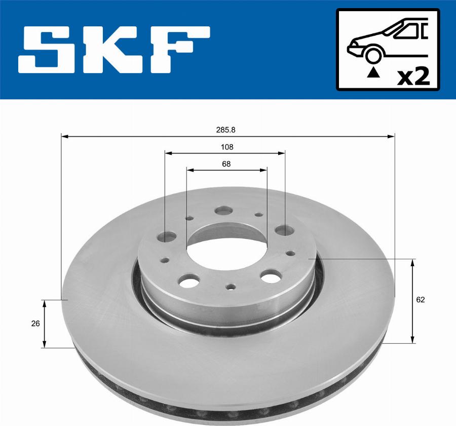 SKF VKBD 80261 V2 - Bremžu diski www.autospares.lv