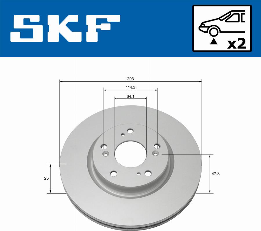 SKF VKBD 80289 V2 - Bremžu diski www.autospares.lv