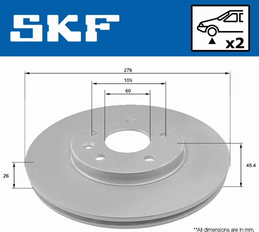 SKF VKBD 80222 V2 - Bremžu diski www.autospares.lv