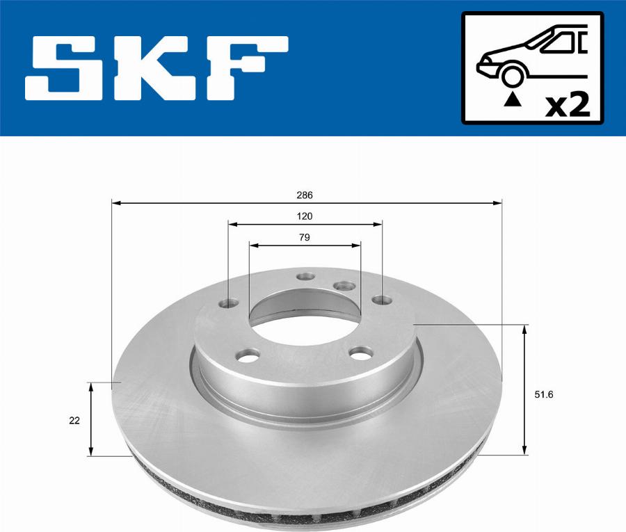 SKF VKBD 80276 V2 - Тормозной диск www.autospares.lv