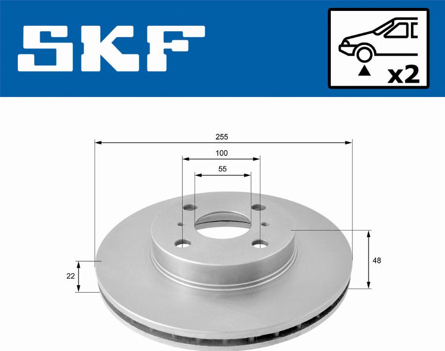 SKF VKBD 80771 V2 - Bremžu diski www.autospares.lv