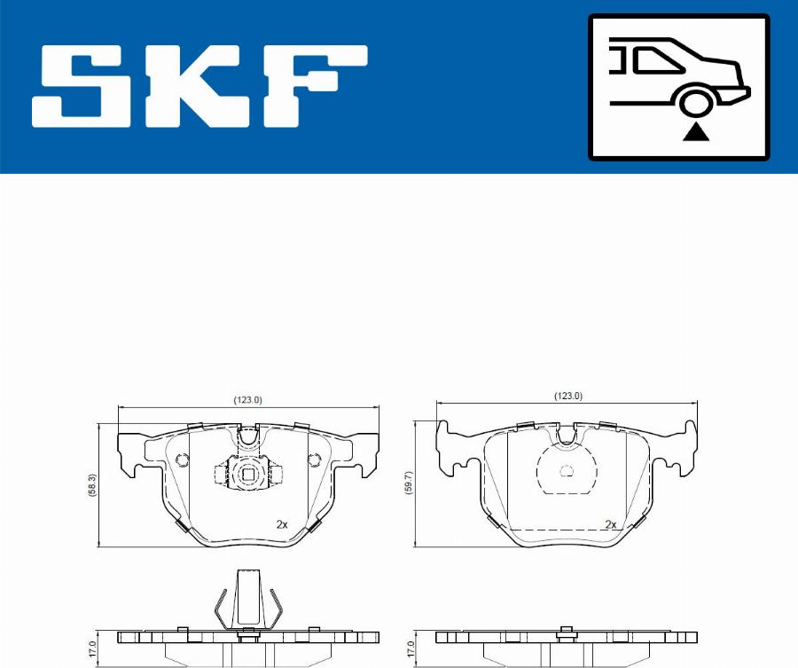 SKF VKBP 90946 - Bremžu uzliku kompl., Disku bremzes www.autospares.lv