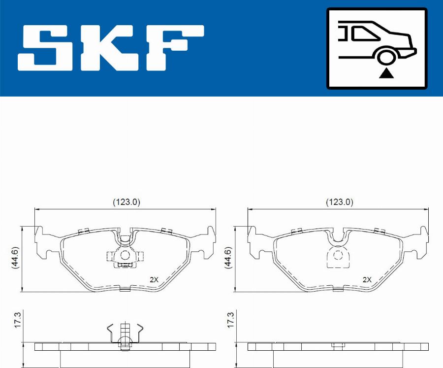 SKF VKBP 90965 - Bremžu uzliku kompl., Disku bremzes www.autospares.lv