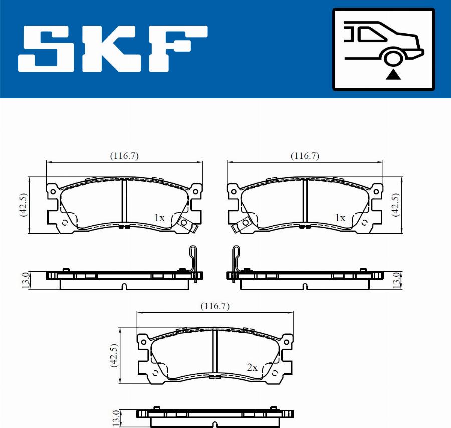 SKF VKBP 90903 A - Bremžu uzliku kompl., Disku bremzes autospares.lv