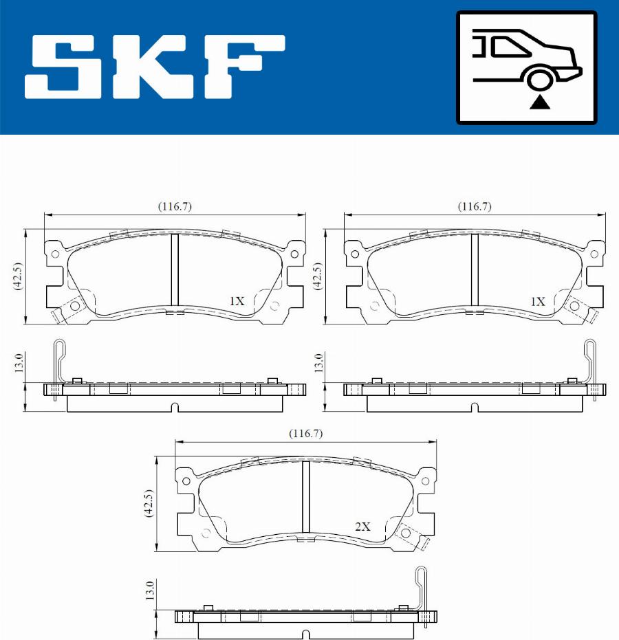 SKF VKBP 90902 A - Bremžu uzliku kompl., Disku bremzes autospares.lv