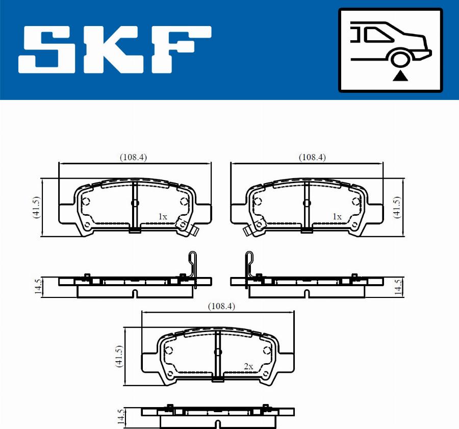 SKF VKBP 90907 A - Bremžu uzliku kompl., Disku bremzes autospares.lv