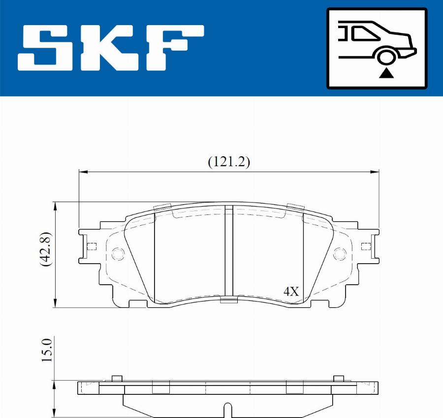 SKF VKBP 90980 - Bremžu uzliku kompl., Disku bremzes www.autospares.lv