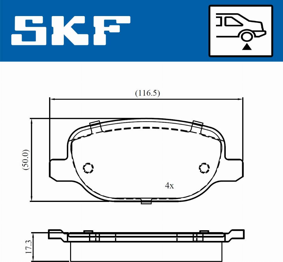 SKF VKBP 90972 - Bremžu uzliku kompl., Disku bremzes www.autospares.lv