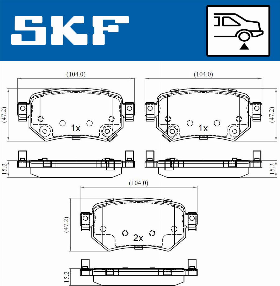 SKF VKBP 90497 A - Bremžu uzliku kompl., Disku bremzes www.autospares.lv