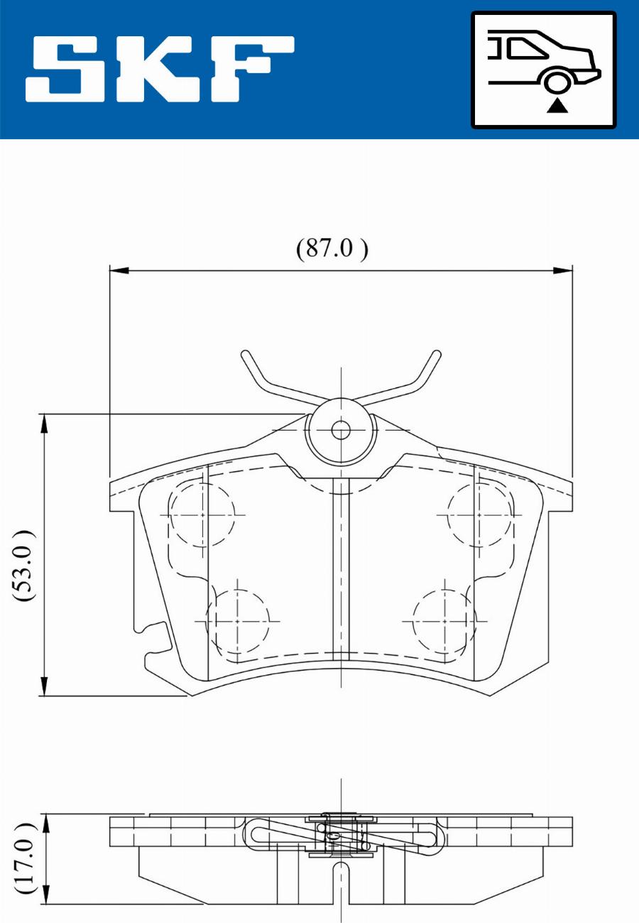 SKF VKBP 90440 E - Bremžu uzliku kompl., Disku bremzes www.autospares.lv