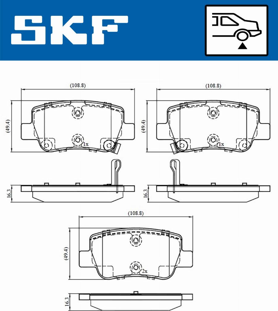 SKF VKBP 90458 A - Bremžu uzliku kompl., Disku bremzes www.autospares.lv