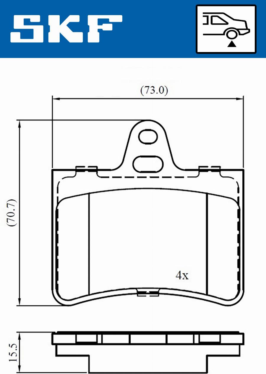 SKF VKBP 90400 - Bremžu uzliku kompl., Disku bremzes www.autospares.lv