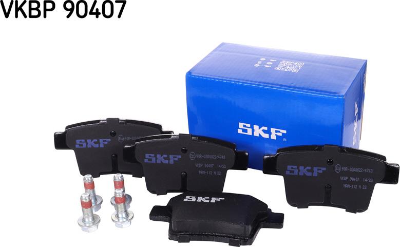 SKF VKBP 90407 - Bremžu uzliku kompl., Disku bremzes autospares.lv