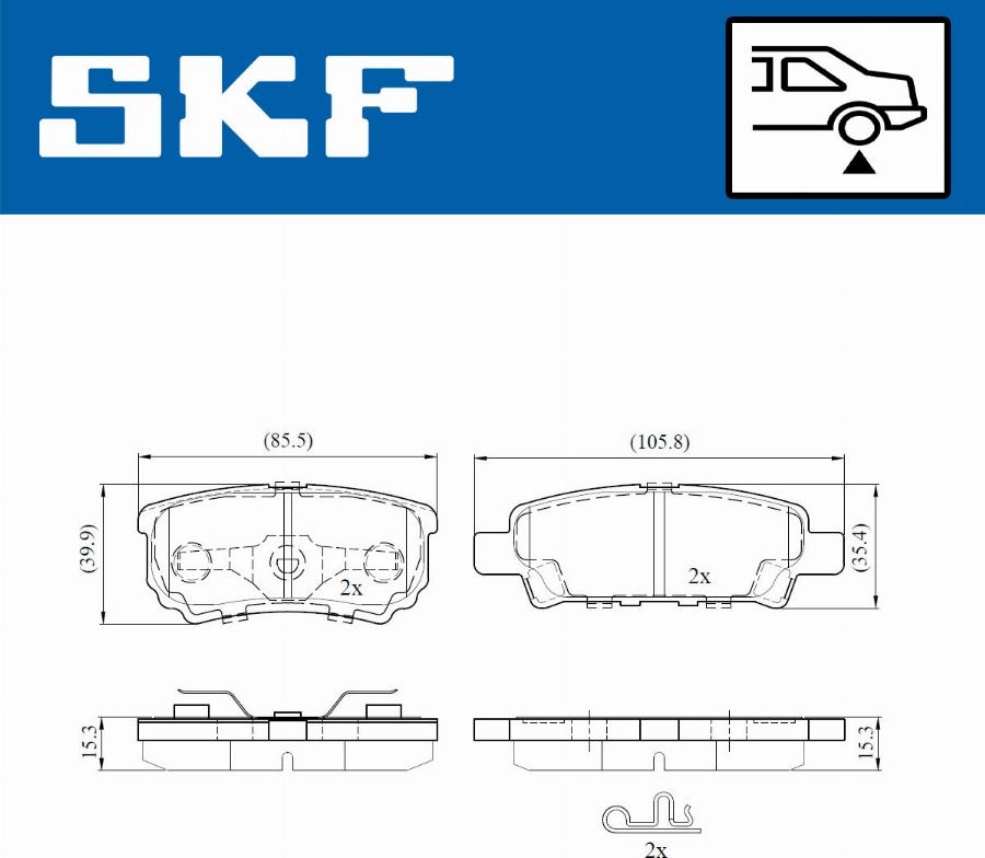 SKF VKBP 90416 A - Bremžu uzliku kompl., Disku bremzes autospares.lv