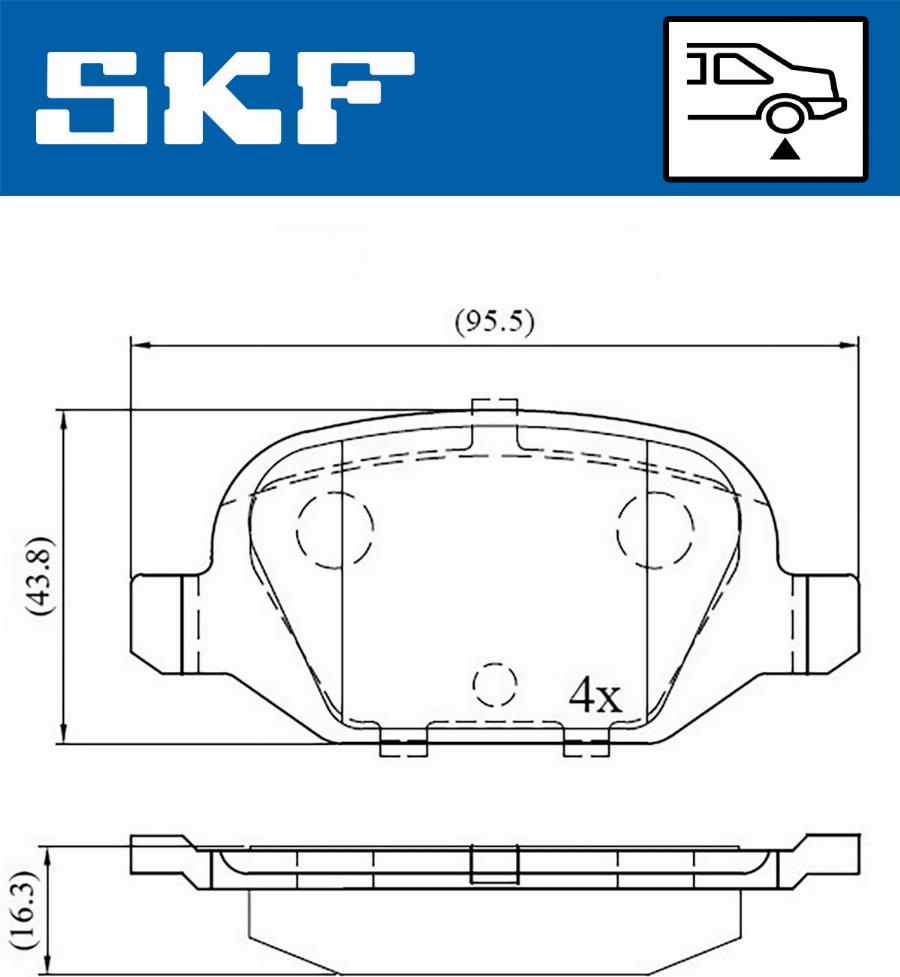 SKF VKBP 90472 - Bremžu uzliku kompl., Disku bremzes autospares.lv