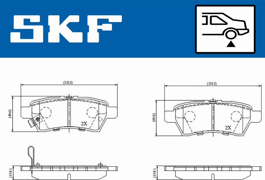 SKF VKBP 90597 A - Bremžu uzliku kompl., Disku bremzes www.autospares.lv