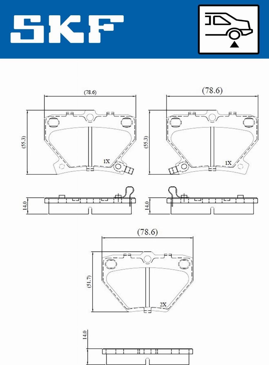 SKF VKBP 90559 A - Bremžu uzliku kompl., Disku bremzes autospares.lv