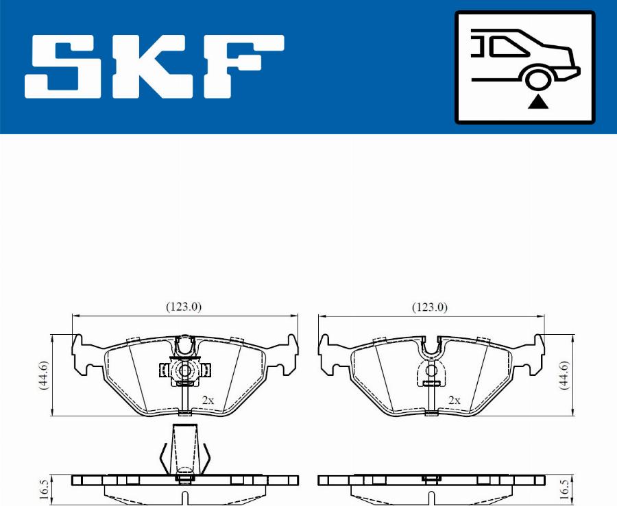 SKF VKBP 90561 - Bremžu uzliku kompl., Disku bremzes www.autospares.lv