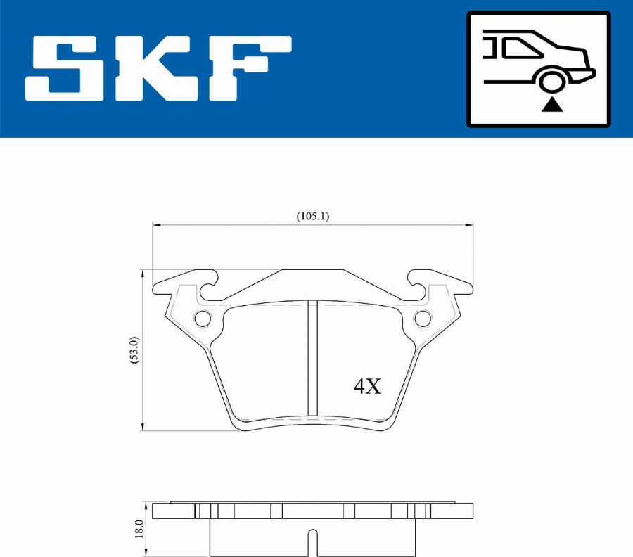 SKF VKBP 90568 - Bremžu uzliku kompl., Disku bremzes autospares.lv