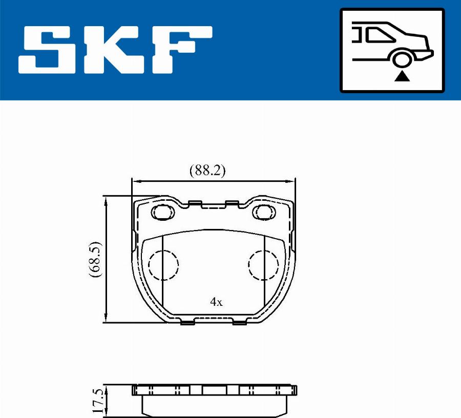 SKF VKBP 90514 - Bremžu uzliku kompl., Disku bremzes www.autospares.lv