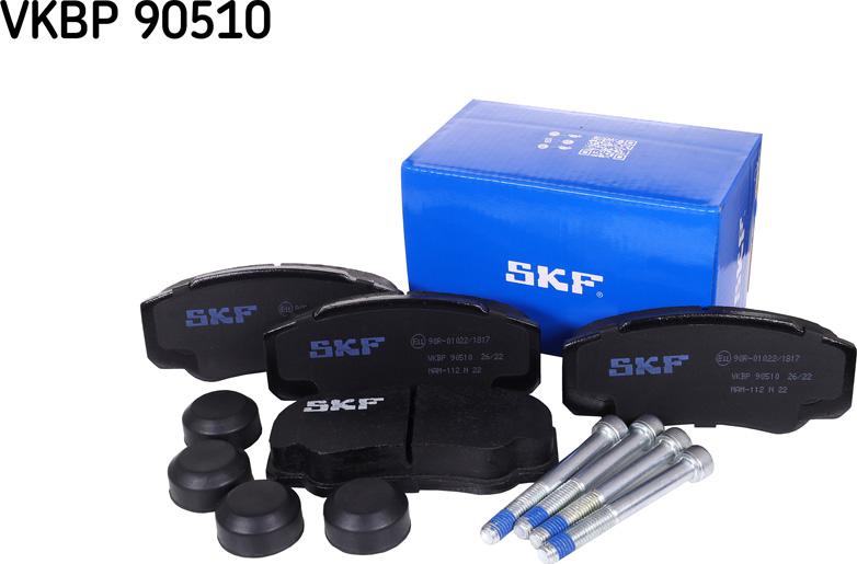 SKF VKBP 90510 - Тормозные колодки, дисковые, комплект www.autospares.lv