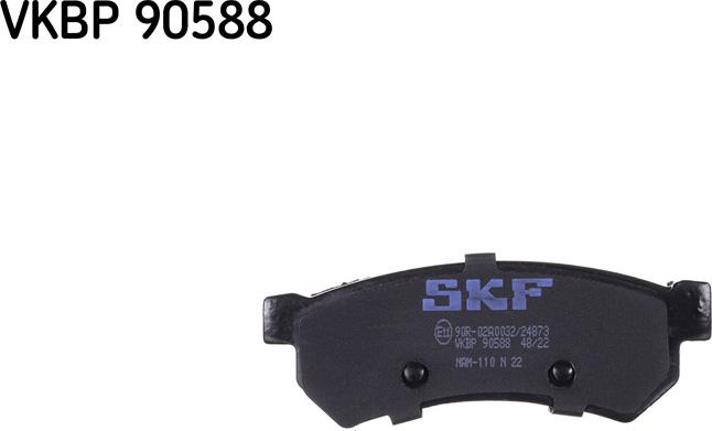 SKF VKBP 90588 - Bremžu uzliku kompl., Disku bremzes www.autospares.lv