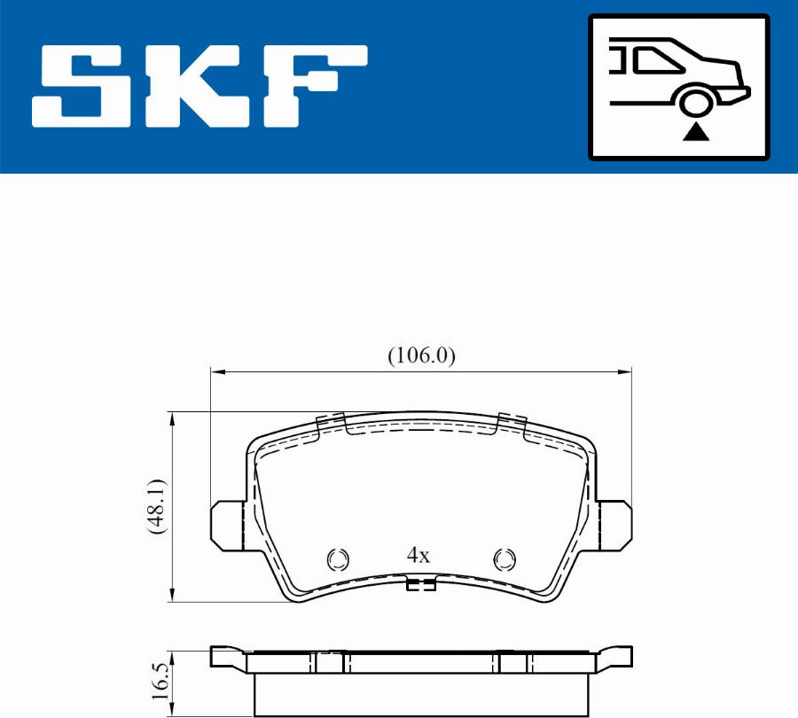 SKF VKBP 90582 - Тормозные колодки, дисковые, комплект www.autospares.lv