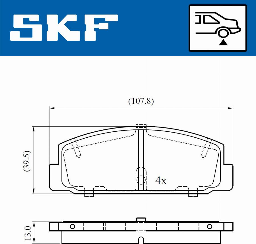 SKF VKBP 90587 - Bremžu uzliku kompl., Disku bremzes www.autospares.lv