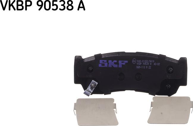 SKF VKBP 90538 A - Brake Pad Set, disc brake www.autospares.lv