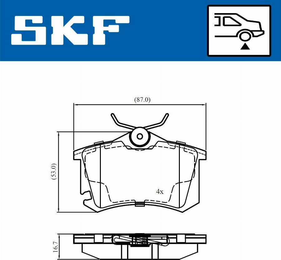 SKF VKBP 90694 - Brake Pad Set, disc brake www.autospares.lv