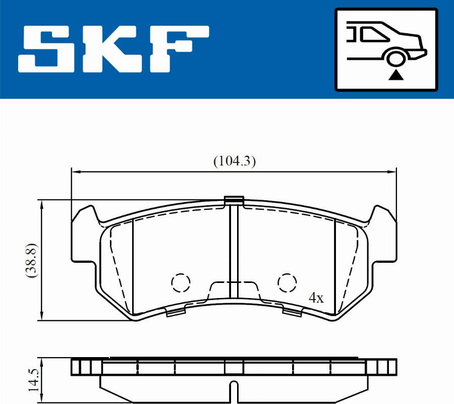 SKF VKBP 90659 - Bremžu uzliku kompl., Disku bremzes autospares.lv