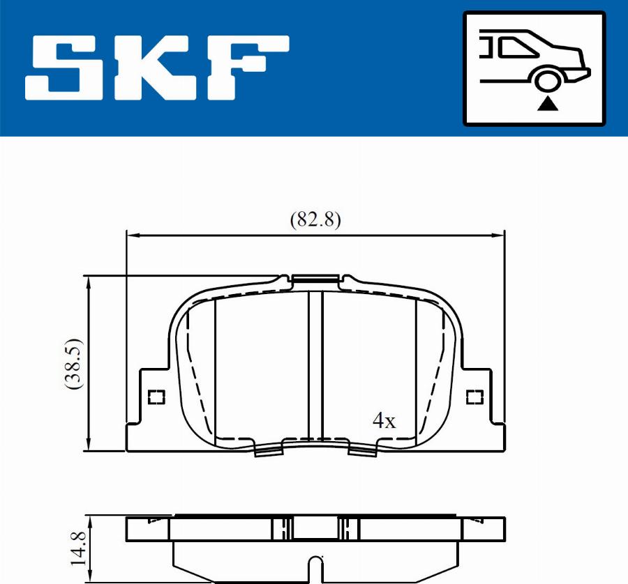 SKF VKBP 90658 - Bremžu uzliku kompl., Disku bremzes autospares.lv