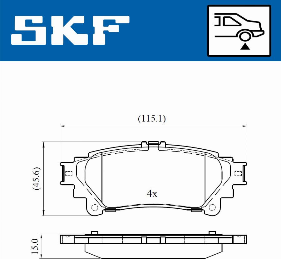 SKF VKBP 90604 - Bremžu uzliku kompl., Disku bremzes autospares.lv