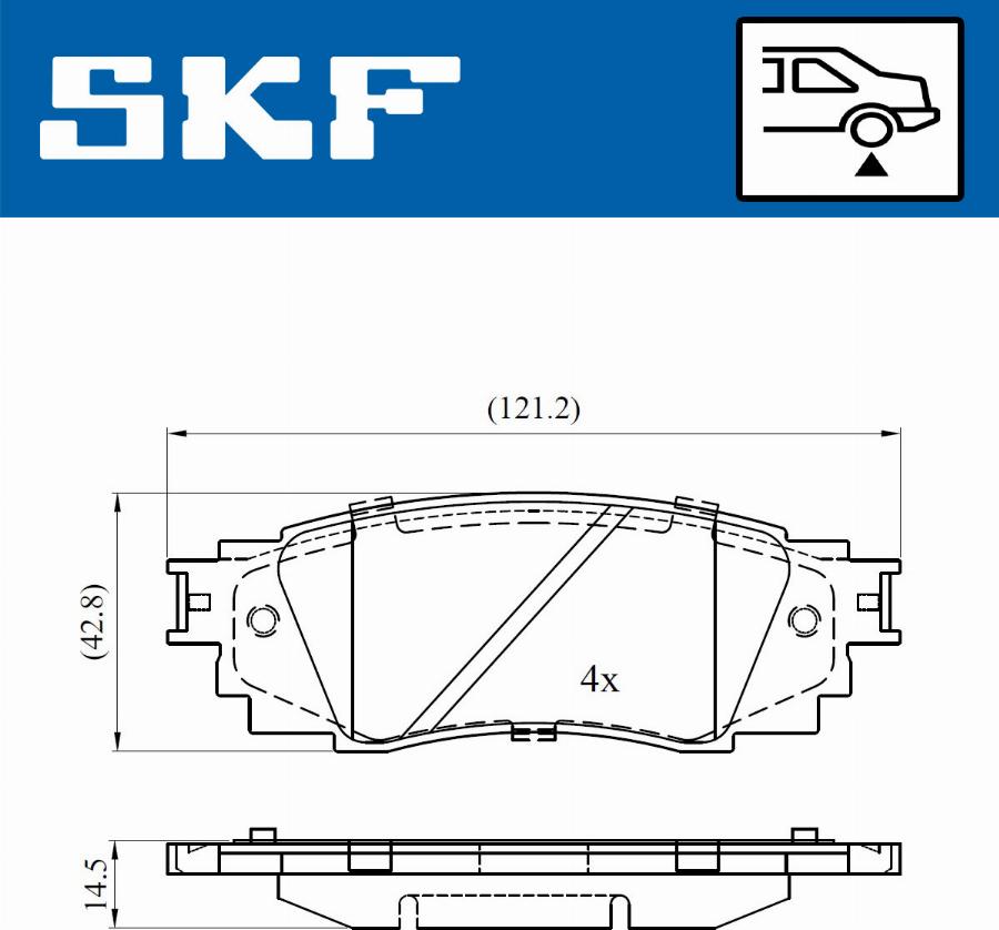 SKF VKBP 90630 - Bremžu uzliku kompl., Disku bremzes www.autospares.lv