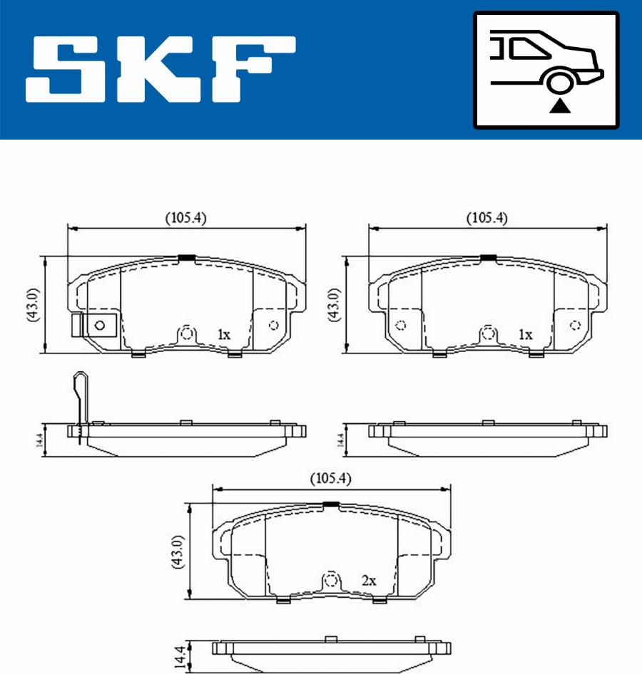 SKF VKBP 90620 A - Bremžu uzliku kompl., Disku bremzes www.autospares.lv