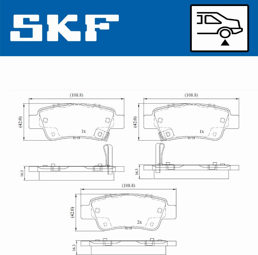 SKF VKBP 90623 A - Bremžu uzliku kompl., Disku bremzes autospares.lv